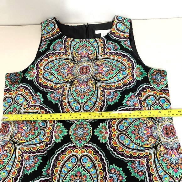 London Times Sleeveless Medallion Print Mini Shift Dress Size 8 - Picture 3 of 9